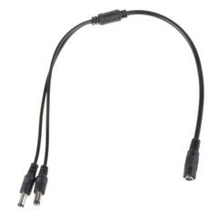 20AWG CCTV Security Camera 1 to 2 Port Power Splitter Cord Cable Pigtails 12V DC