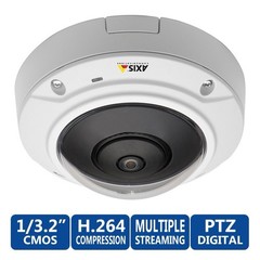 NEW Axis 0515-001 M3007-PV 5MP Panoramic 360/180 View IP Mini Dome Camera