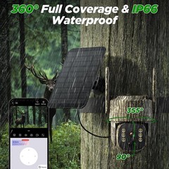 4G LTE Surveillance Camera Outdoor Battery with SIM Card Solar PTZ Trail Camera