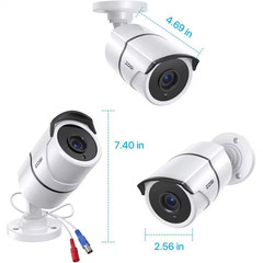 2MP Outdoor Hardwired Home Security Camera with Audio Recording, Only Compatible