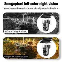 1/2x 8MP HDSolar Battery Powered Wireless WiFi Outdoor Home Security Camera CCTV