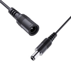 2 Pack 10M 33ft Power Extension Cable, DC 12V 2.1mm x 5.5mm 33ft-B, Black