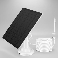 Jiayklio 13FT 5V Solar Panel Charger For Ring Spotlight & Stick Up Cam Batte