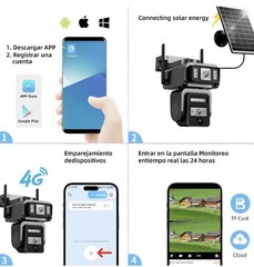 Security Camera, Solar Power, WiFi, 360, HD, 2 Way Audio, Waterproof, Infrared