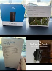 Ring Stick Up Cam Plug in – Indoor/Outdoor Smart Security Camera, Black New*