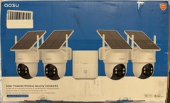 Solar Security Cameras Outdoor Wireless,4 Cam-Kit,2K 360° Pan & Tilt NEW Openbox