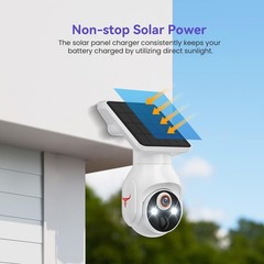 Solar Camera Security Outdoor – 100% Wire-Free Security Cameras Wireless Outdoor