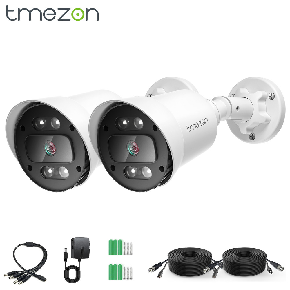 4PCS 4in1 1080P Outdoor CCTV Security Camera 100ft Night Vision Power Supply&BNC