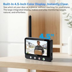 Wireless Video Doorbell Camera with 4.5in Monitor