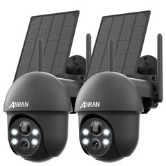 ANRAN Solar Battery Wifi Outdoor Pan/Tilt Home Security Cameras System Wireless