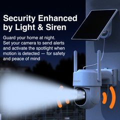 WiFi6 Wireless DualBand Security Camera Sys Solar Battery Powered PTZ 4MP 4PACK