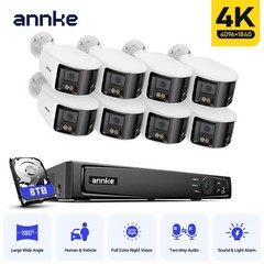 ANNKE 8CH 12MP NVR 4K Dual Lens POE Security Camera System AI Color Ngiht Vision