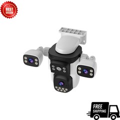 Triple Lens WiFi PTZ Security Camera 2K Auto Tracking