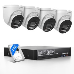 SmartSF 5MP POE Security Camera Audio Recording Outdoor Color Night AI Detection