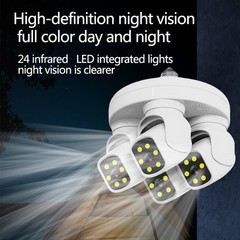 4 Lens 4K HD WiFi Security IP Camera Outdoor Home Night Vision CCTV PTZ icam365