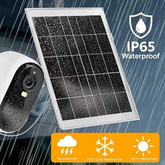 7W Solar Panel for Security Camera for DC 5V Outdoor Rechargeable Battery Camera
