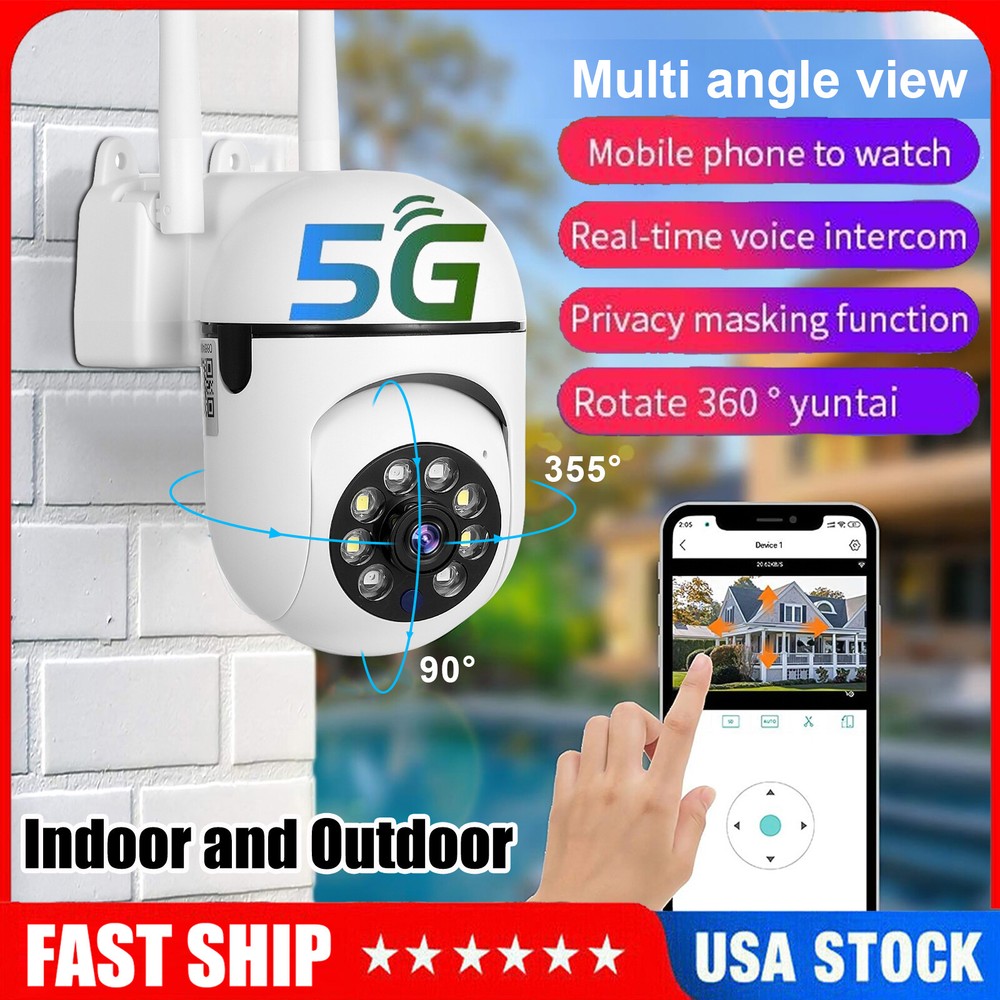 Wireless Security Camera System Outdoor Home 5G Wifi Night Vision Cam 1080P