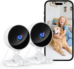 Portable Indoor Security Cameras with 1080p Video, 2-Way Talk & Motion Alerts