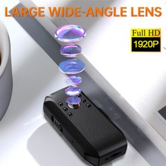 Body Camera HD 1080P Video DVR Clip IR Night Vision Cam with Free 64GB SD Card