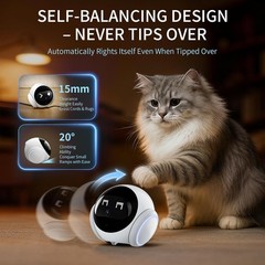 Pet Camera Robot Companion Monitor Movable Home Security 1080P