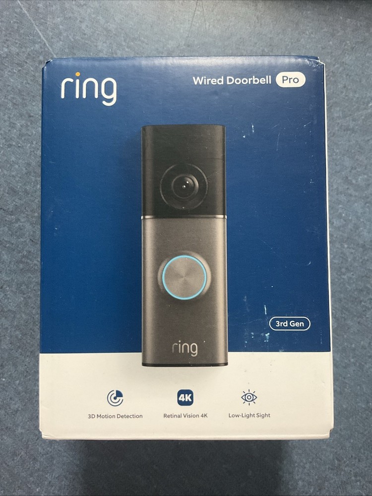 Ring Wired Doorbell Pro 4K (Newest Model) | 3rd Gen | Sealed