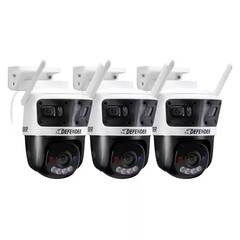 AI POWERED 3K+ Guard WIFI Tri-Lens PTZ Plug-In Security Camera, 3 Pc