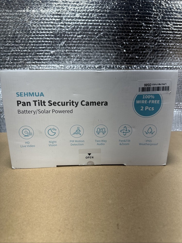 SEHMUA Pan Tilt Solar Security Camera Wireless Outdoor 360° View| RBX-S40 (2 PK)
