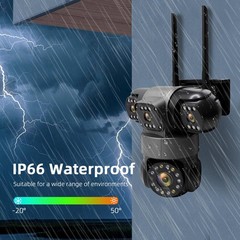 5MP WIFI Camera FHD Security Camera 4 Lens PTZ Outdoor Heavy Duty Home Yard CCTV