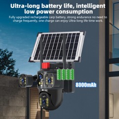 3 Lens Security Camera Outdoor WIFI Smart Home 6MP Wireless IP Camera V380Pro