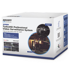 Epcom Professional Video Surveillance System Full Color DVR 4ch 4 cameras 2MP