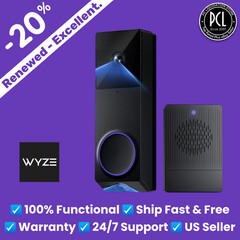 ✅ WYZE Wireless Duo Cam Video Doorbell Chime Included Battery Powered 2K Black ✅