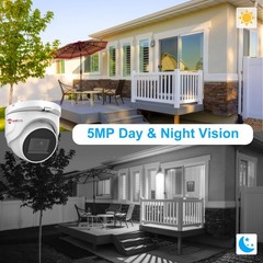 5MP Analog CCTV Camera 2.8mm Lens 100ft IR Night Vision IP67 Waterproof
