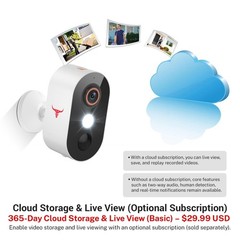 2 Pack Wireless Security Camera System Smart Night Vision Outdoor WiFi Cameras
