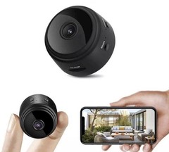 WiFi IP/Network Indoor Surveillance Camera HD 16:9 Wireless Wi-Fi Black
