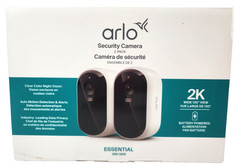 (2-Pack) Arlo Outdoor 2K Security Camera Essential 3rd Gen – Battery Powered