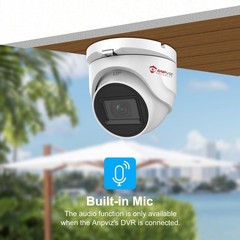 5MP Analog CCTV Camera 2.8mm Lens 100ft IR Night Vision IP67 Waterproof