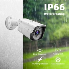 4CH H.265+ 5MP Lite 4K HD Outdoor CCTV Home Security Camera System Kit with DVR