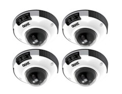 (4) Ganz ZN8-M4NTFN4L-4 HD 2 Megapixel Outdoor IR Mini Dome Camera 3.6mm Lens