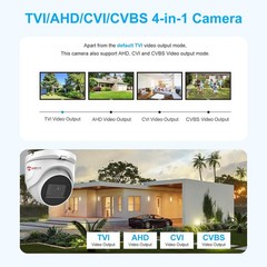 5MP Analog CCTV Camera 2.8mm Lens 100ft IR Night Vision IP67 Waterproof
