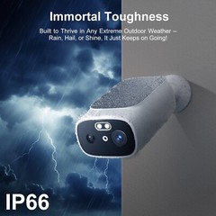 100% Wire-Free Solar Battery Security Camera 2K Wireless Outdoor camera