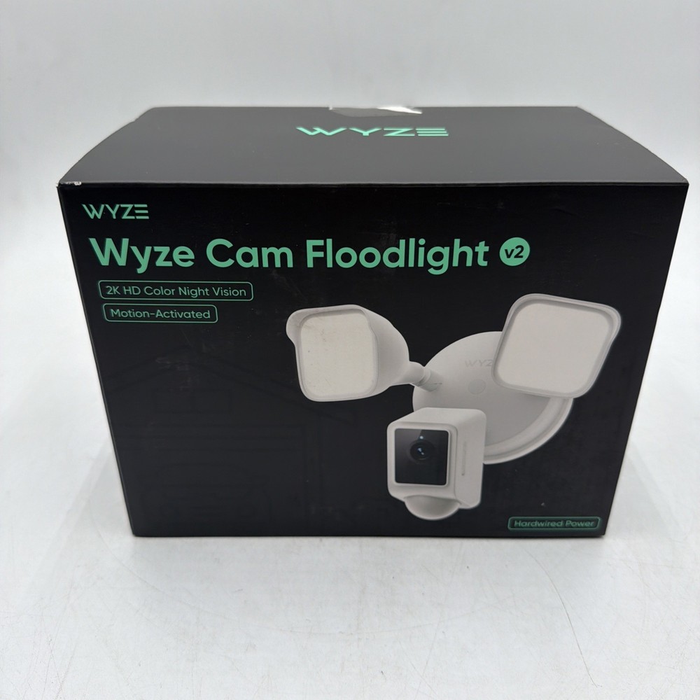 Wyze Cam Floodlight V2 Motion-Activated 2K HD Color Night Vision Camera