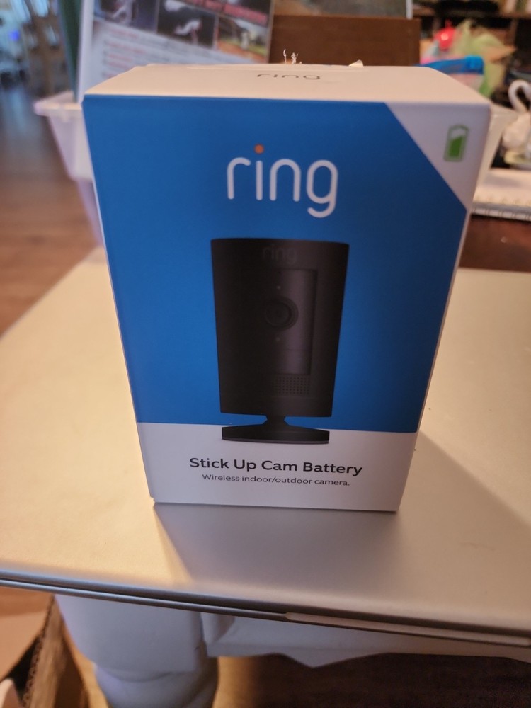 Ring Outdoor Stick Up Cam 1080p Wireless Security Camera (Battery) – Black