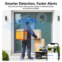 Wansview Window Camera 2K Indoor Camera for Home Security Outside Ai Detection