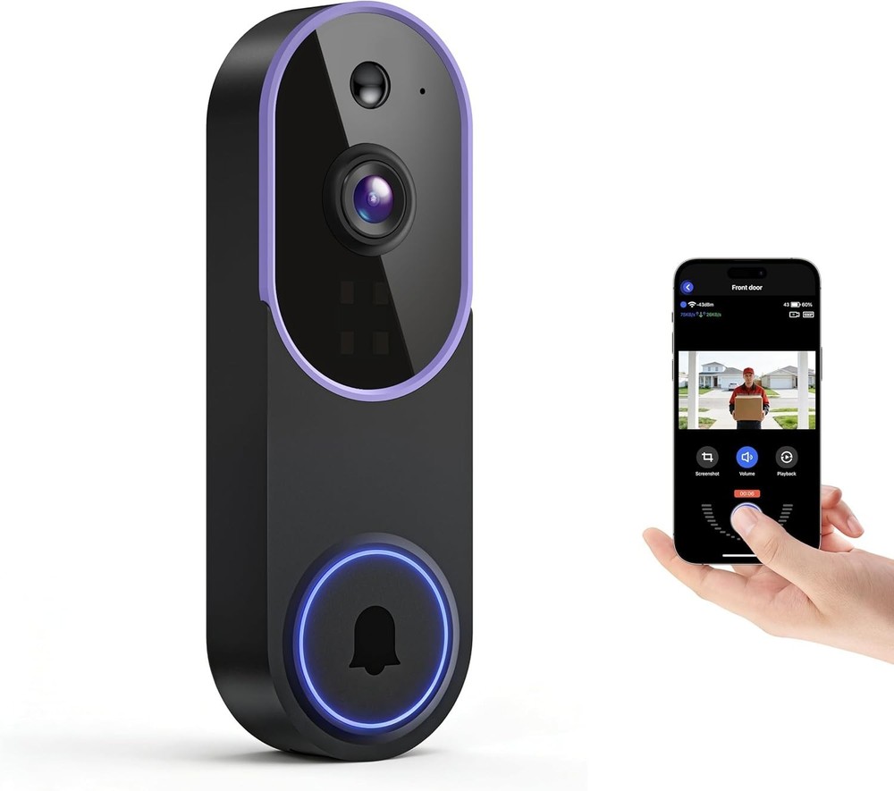 Rng Video Doorbell 1080p HD Camera WI-FI Night Vision Motion Detection Wireless