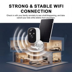 2/4PK 1080P Solar Camera Wireless WiFi Solar Power Battery Camera System Outdoor