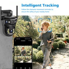 Security Camera Ai Motion Auto Tracking PTZ Video Camera Outdoor WiFi IP Camera