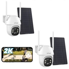 2PCS ieGeek Outdoor 4G Lte Solar Security Camera Wireless Home Battery CCTV Cam