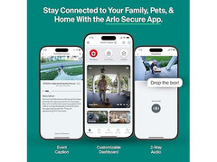 Arlo Essential 2K Pan Tilt Camera White Wired Plug-In Outdoor WiFi + 6Mo Plan