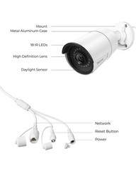5MP Security PoE IP Camera, Person/Vehicle/Pet Detection, Time-Lapse, 100ft I…