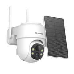 1-4X Cinnado 2K Solar Outdoor Security Camera Wireless WiFi 360°PTZ 2 way Audio